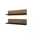 Tyylikäs ja Kestävä Seinä Hylly, Atlantic Pine Musta, 100% Melamiinipinnoitettu, 60x15x13 cm, Helppo Asennus - Seinähyllyt - 8684282413585 - 1