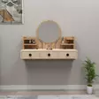 Tyylikäs Meikkipöytä - Atlantic Pine Beige - 100% Melamiinipinnoitettu - 18mm - 75x90x36,8cm - Kestävä ja Tilava - Meikkipöydät - 8683743972685 - 4