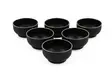 Tyylikäs Musta Kulhosetti (6 kpl) - 100% Muovia, BPA-vapaa, 250 ml, 10x10x5 cm - Ei Mikroaaltouuni- tai Konepesu - Tarjoiluastiat - 8683342786065 - 4
