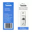Upotettu pääsypainike SilverCloud PB303, NO/COM lähtöliitin, max. 12V/24V 3A, ruostumaton teräs - PNI tuotteet - 5949066502835 - 8