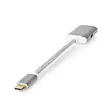 USB-C Sovitin | USB 3.2 Gen 1 | USB-C Uros | DisplayPort Naaras / USB-C Naaras | 4K@60Hz | Power delivery | 0.20 m | Pyöreä | Kullattu | Nailon / Punottu | Hopea | Laatikko kannella ja ikkunalla - Tietokone ja verkko - 5412810331765 - 1