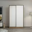 Vaatekaappi, Valkoinen Tammi, 100% Melamiinipinnoitettu Lastulevy, 120x190x60 cm, 4 Pakettia, Hylly 34 cm, 5 kg - Vaatekaapit - 8683742561255 - 2
