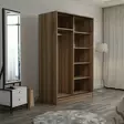 Vaatekaappi, Valkoinen Tammi, 100% Melamiinipinnoitettu Lastulevy, 120x190x60 cm, 4 Pakettia, Hylly 34 cm, 5 kg - Vaatekaapit - 8683742561255 - 5