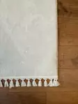 Valkoinen Antibakteerinen Polyesterimatto 80x150 cm - Konepestävä, 1,5 cm Paksuus, 750 gr/m², Tyylikäs ja Kestävä - Pienet matot ja käytävämatot - 8684282513735 - 6