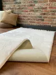 Valkoinen Antibakteerinen Polyesterimatto 80x150 cm - Konepestävä, 1,5 cm Paksuus, 750 gr/m², Tyylikäs ja Kestävä - Pienet matot ja käytävämatot - 8684282513735 - 2