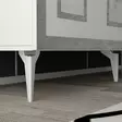 Valkoinen Hopea Konsoli 150x40x79 cm - 100% Melamiinipinnoitettu Lastulevy, 18 mm Paksuus, 2 Pakettia - Lipastot ja senkit - 8684282612605 - 7
