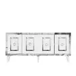 Valkoinen Hopea Konsoli 150x40x79 cm - 100% Melamiinipinnoitettu Lastulevy, 18 mm Paksuus, 2 Pakettia - Lipastot ja senkit - 8684282612605 - 1