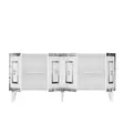 Valkoinen Hopea Konsoli 150x40x79 cm - 100% Melamiinipinnoitettu Lastulevy, 18 mm Paksuus, 2 Pakettia - Lipastot ja senkit - 8684282612605 - 9