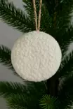 Valkoinen Joulukoriste Setti - 3 kpl, 12x12x13 cm, Polyesteri/Juuttisekoitus, Helmi Silikoni, Pyyhittävä Kostealla Liinalla - Joulukoristeet ja -tekstiilit - 8684283979295 - 7