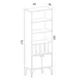 Valkoinen Kirjahylly - 100% Melamiinipinnoitettu - Antibakteerinen - Leveys 60 cm, Korkeus 175 cm, Syvyys 30 cm - Kirjahyllyt - 8683342978705 - 5
