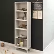 Valkoinen Kirjahylly - 100% Melamiinipinnoitettu Lastulevy, 18mm, Muovijalat, 50x162x25cm, Kiinnitettävä Seinäasennus - Kirjahyllyt - 8681875078435 - 3