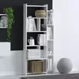 Valkoinen Kirjahylly - 100% Melamiinipinnoitettu Lastulevy, 18mm Paksuus, 65x150x15cm, Useita Hyllyjä, Tyylikäs ja Kestävä - Kirjahyllyt - 8683743537105 - 3