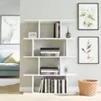 Valkoinen Kirjahylly - Moderni ja Tyylikäs, 100% Melamiinipinnoitettu, 90x25x127,4 cm, Useita Hyllyjä, Kiinnitettävä Seinäkiinnitys - Kirjahyllyt - 8683342216555 - 2