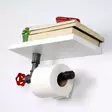 Valkoinen MDF WC-paperiteline - Tyylikäs ja Kestävä Seinään Kiinnitettävä Kylpyhuoneen Sisustuselementti 30x14x22 cm - Kylpyhuonetarvikkeet - 8682870776975 - 5
