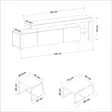 Valkoinen Olohuoneen Huonekalusetti - 100% Melamiinipinnoitettu Lastulevy, TV-taso 192x53x37 cm, Pesäpöydät 88x38x50 cm - Huonekalut - 8683742131175 - 7