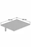 Valkoinen Taittopöytä - 100% Melamiinipinnoitettu Lastulevy, 18mm Paksuus, 60x1,8x50cm, Lisäsäilytys, Monikäyttöinen - Pöydät - 8681875302875 - 4