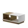 Valkoinen Tammi Sohvapöytä - 100% Melamiinipinnoitettu Lastulevy, 90x36x45 cm, Useita Hyllyjä, Kiinnitettävä Seinäasennus - Sohvapöydät - 8683743316175 - 5