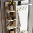 Valkokultainen Hall Stand - 100% Melamiinipinnoitettu Lastulevy, 18mm Paksuus, 90x35x202cm, 3 Pakettia, Tyylikäs Säilytysratkaisu - Eteiskaapit - 8684282465775 - 5