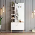 Valkokultainen Hall Stand - 100% Melamiinipinnoitettu Lastulevy, 18mm Paksuus, 90x35x202cm, 3 Pakettia, Tyylikäs Säilytysratkaisu - Eteiskaapit - 8684282465775 - 2