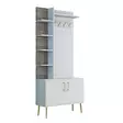 Valkokultainen Hall Stand - 100% Melamiinipinnoitettu Lastulevy, 18mm Paksuus, 90x35x202cm, 3 Pakettia, Tyylikäs Säilytysratkaisu - Eteiskaapit - 8684282465775 - 1