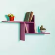 Violetti Seinä Hylly 100% Melamiinipinnoitettu Lastulevy 100x50x18 cm - Kestävä ja Tyylikäs Sisustusratkaisu - Seinähyllyt - 8684282333425 - 2