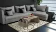Walnut-sävyinen sohvapöytä - 100% melamiinipinnoitettu lastulevy, 18mm, 95x36,8x60cm, useita hyllyjä, moderni design - Sohvapöydät - 8681181613535 - 2
