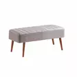 Walnut Grey Penkki - 100% Melamiinipinnoitettu Lastulevy, 18mm, PVC-jalat, 90x46x40cm, Tyylikäs ja Kestävä - Penkit - 8683742499985 - 1
