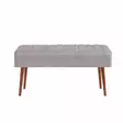 Walnut Grey Penkki - 100% Melamiinipinnoitettu Lastulevy, 18mm, PVC-jalat, 90x46x40cm, Tyylikäs ja Kestävä - Penkit - 8683742499985 - 2
