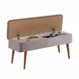 Walnut Grey Penkki - 100% Melamiinipinnoitettu Lastulevy, 18mm, PVC-jalat, 90x46x40cm, Tyylikäs ja Kestävä - Penkit - 8683742499985 - 3