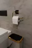 WC-paperiteline, kulta, 8 x 5 x 16 cm, kestävä, helppo asentaa - Kylpyhuonetarvikkeet - 8682870729735 - 2