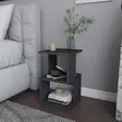 Yöpöytä Anthracite 100% Melamiinipinnoitettu Lastulevy 18mm 29,6x29,6x49,4cm Skandinaavinen Tyyli Verkkokauppa - Yöpöydät - 8683743120185 - 4