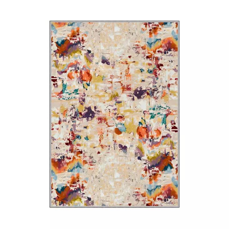 100% Polyesteri Matto 40x60 cm - Antibakteerinen, Konepestävä, Liukumaton PVC Alusta, Beige/Keltainen/Sininen/Punainen/Ruskea - Pienet matot ja käytävämatot - 8683742614555 - 1