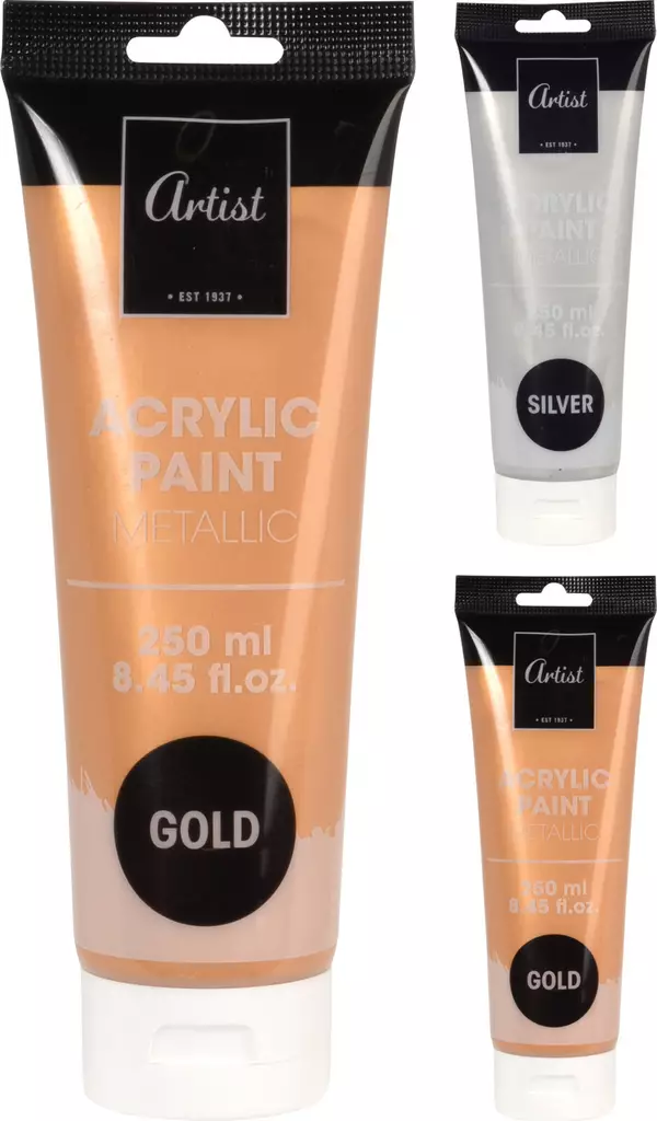 Akryylimaali 250ml metallihohto - Akryylimaalit- ja värit - 8719987896415 - 1