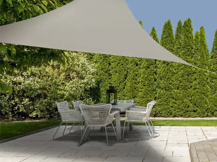 Aurinkokatos kolmio 3,6 x 3,6 x 3,6 m - Aurinkovarjot ja markiisit - 8719987805905 - 1