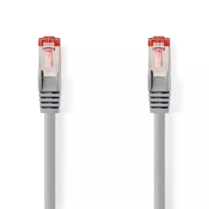 CAT6 Verkkokaapeli | RJ45 uros | RJ45 uros | S/FTP | 10.0 m | Pyöreä | LSZH | Harmaa | Label - Tietokone ja verkko - 5412810423545 - 1
