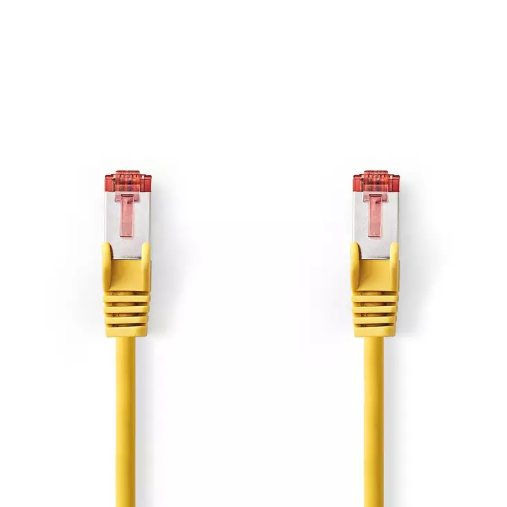 CAT6 Verkkokaapeli | RJ45 uros | RJ45 uros | S/FTP | 10.0 m | Pyöreä | LSZH | Keltainen | Label - Tietokone ja verkko - 5412810424085 - 1
