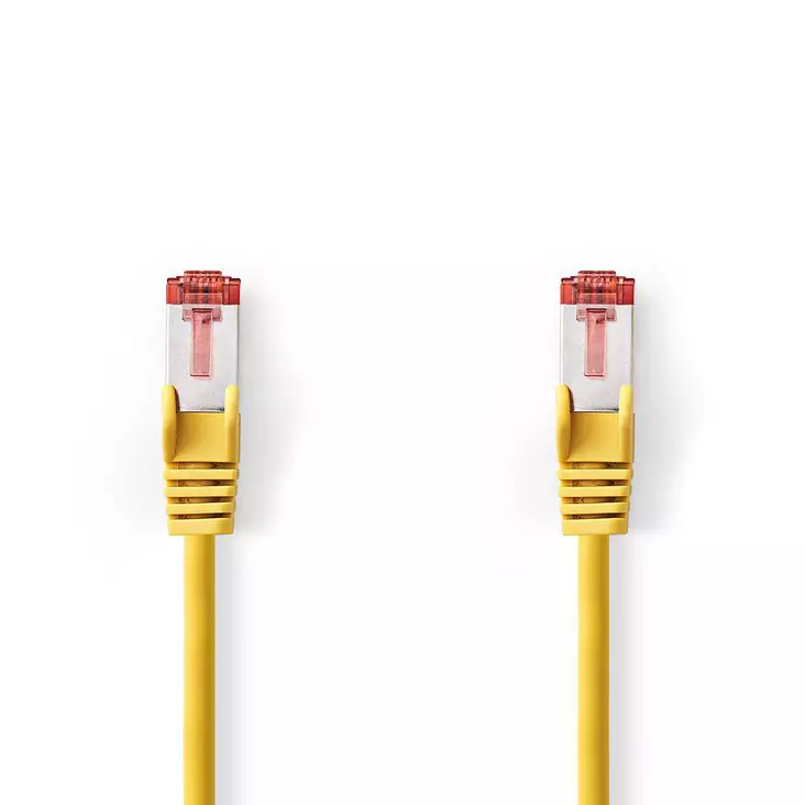 CAT6 Verkkokaapeli | RJ45 uros | RJ45 uros | S/FTP | 2.00 m | Pyöreä | LSZH | Keltainen | Kirjekuori - Tietokone ja verkko - 5412810278695 - 1