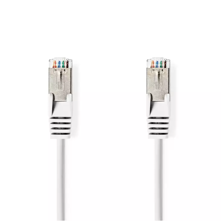 CAT6a verkkokaapeli | SF/UTP | RJ45 uros | RJ45 uros | 7.50 m | Pyöreä | PVC | Valkoinen | Panta - Tietokone ja verkko - 5412810325245 - 1