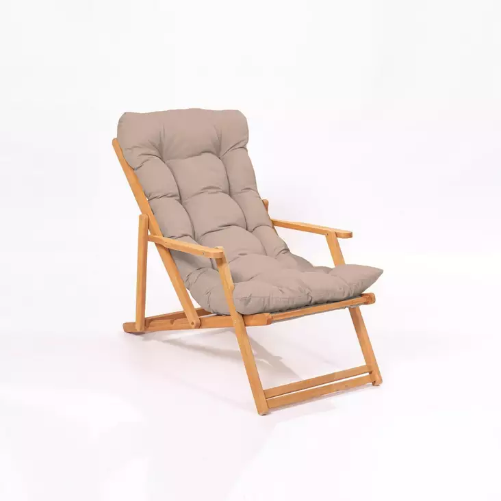 Puutarhatuoli 100% Pyökki, Ruskea Luonnollinen, Vedenkestävä, Koko: L 50 cm, K 81 cm, S 50 cm, Suljettu: 150 cm - Puutarhatuolit ja sohvat - 8683742129325 - 1