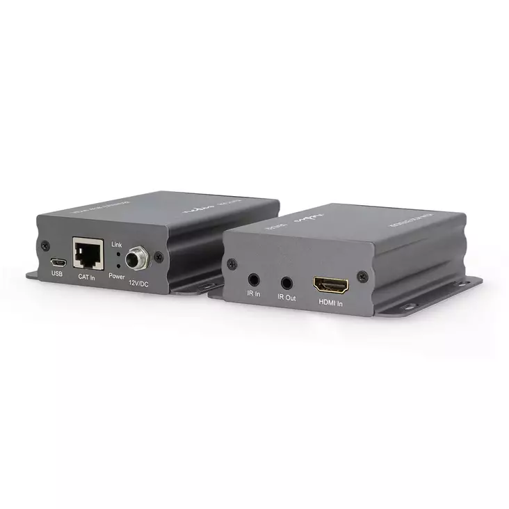HDMI Vahvistin | Cat6 yli | Jopa 50m | 4K@30Hz | 10.2 Gbps | IR paluutoiminto | Metalli | Antrasiitti - Videojatkajat ja toistimet - 5412810320035 - 1
