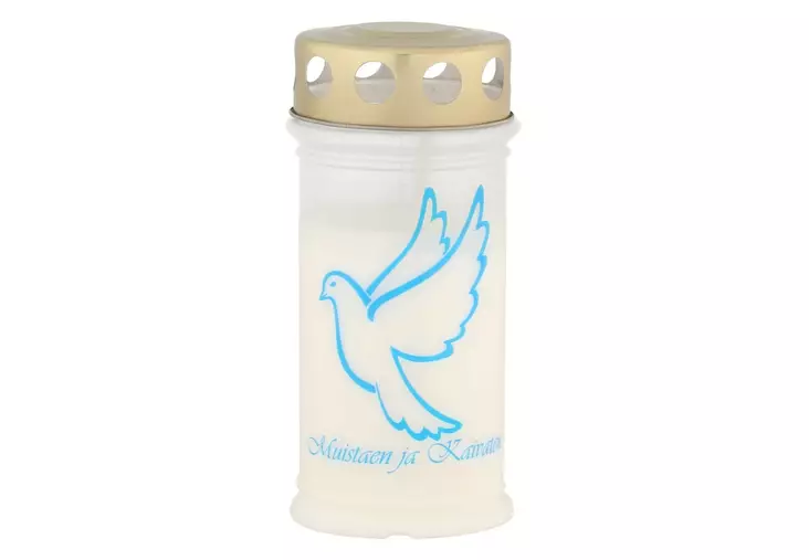 Hautakynttil=C3=A4 tekstill=C3=A4 65h Suomi 1 - Kynttilät ja lyhdyt - 6410413236745 - 1