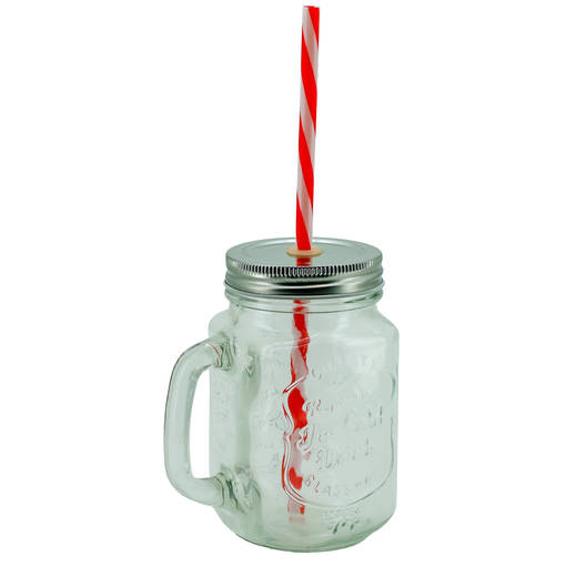 Juomapurkki kannella ja pillill=C3=A4 450 ml - Juomalasit - 6438168097725 - 1
