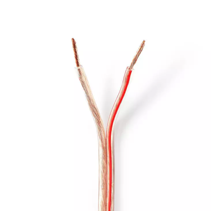 Kaiutinkaapeli | 2 x 2.50 mm² | Kupari | 100 m | Pyöreä | PVC | Läpikuultava | Kela - Audiokaapelit - 5412810312245 - 1