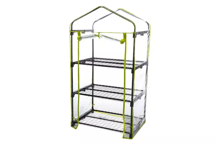 Kasvihuone 3-hyllyn vihreä - Kasvihuoneet - 6410412746085 - 1