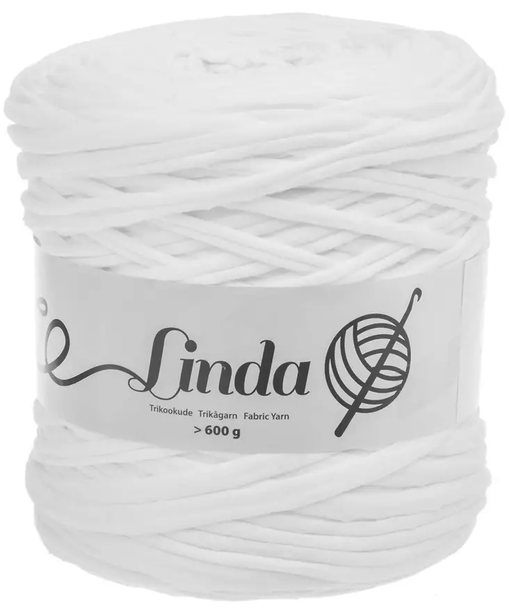 Kehrä Trikookude Linda valkoinen - Langat ja ompelutarvikkeet - 6410412921925 - 1