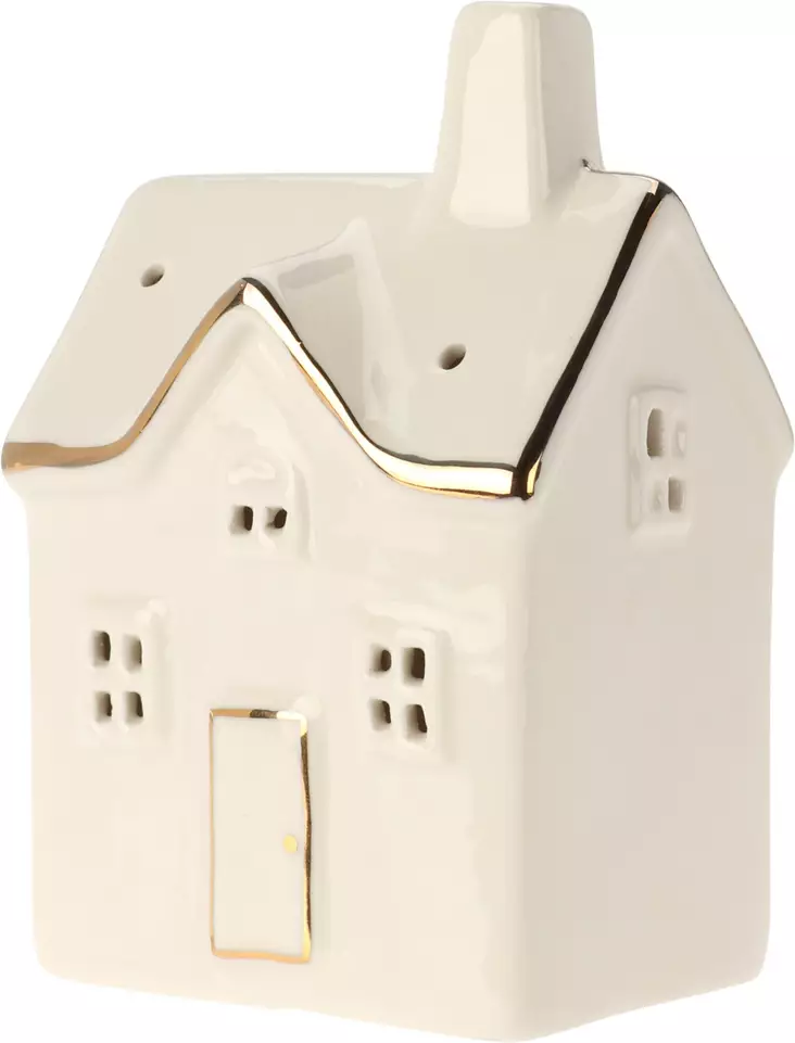 Keraaminen talo 12cm led - Valokoristeet ja valohahmot - 8720573750295 - 1