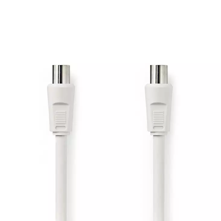 Koaksiaalikaapeli | IEC (Coax) Uros | IEC (Coax) Naaras | Niklattu | 90 dB | 75 Ohm | Tuplasuojattu | 2.00 m | Pyöreä | PVC | Valkoinen | Kirjekuori - Antennikaapelit - 5412810281855 - 1