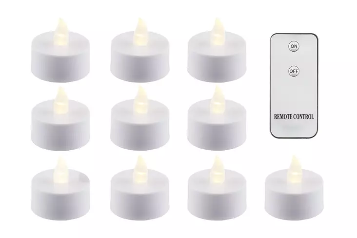 LED-kynttil=C3=A4 kauko-ohjattava 10 kpl - Led-kynttilät ja lyhdyt - 6410413305915 - 1