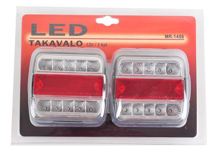 Takavalo LED 12V 2kpl - Ajovalot ja polttimot - 6430032152455 - 1