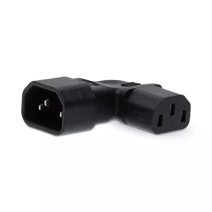 Laajennus Plug | IEC-320-C13 | IEC-320-C14 | Kulma oikealle | Niklattu | PVC | Musta | Laatikko | 1 kpl - Nedis tuotteet - 5412810427635 - 40